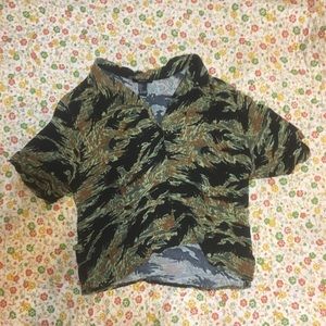 Crop top , jean dress , ribbed striped dress